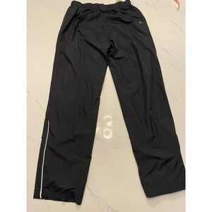 Women's Adidas Nylon Pants with Zippers Down Leg Black Size Medium ClimaProof